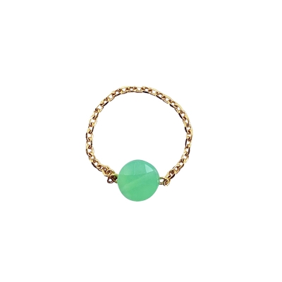 Bague Marion lentille Agate verte