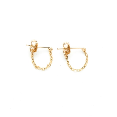 Boucle d'oreille Essentiel Chainette Gold Filled Or 