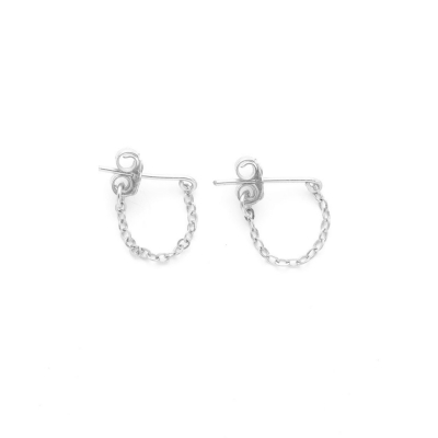 Boucle d'oreille Essentiel Chainette Argent