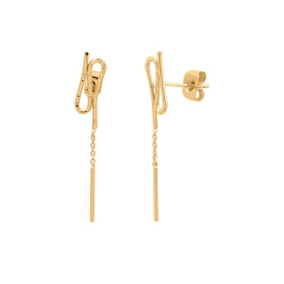 Boucles d'oreilles chaînes courtes Alba