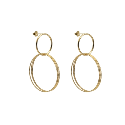 Boucles d'oreilles Double anneaux extra