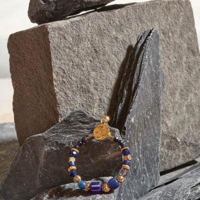 Boucles d'oreilles Flor Bleu Marine 