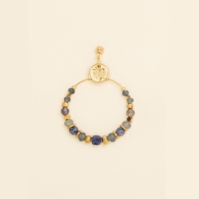 Boucles d'oreilles Bora Bleu