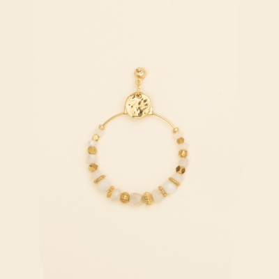 Boucles d'oreilles Bora Blanches