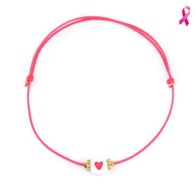 Bracelet Octobre Rose Fluo