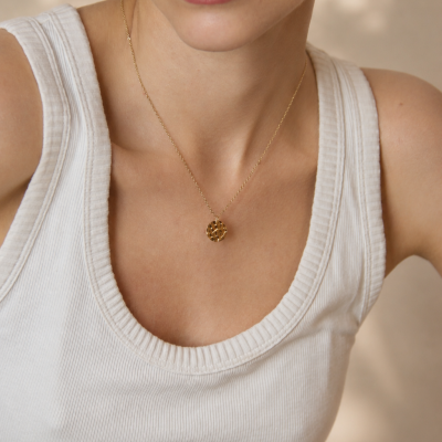 Collier long Syracuse petite médaille