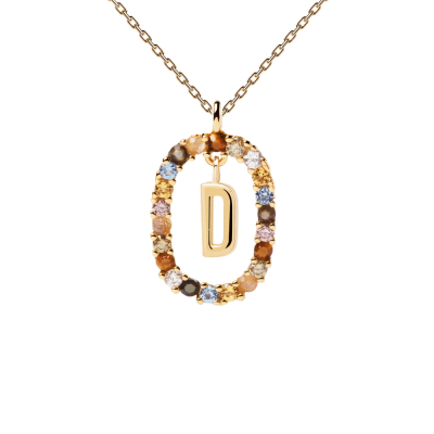 Collier Lettre ovale D Or
