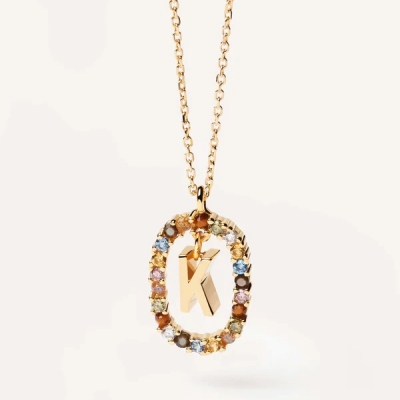 Collier Lettre ovale K Or