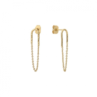 Petites boucles d'oreilles chaînes Colette