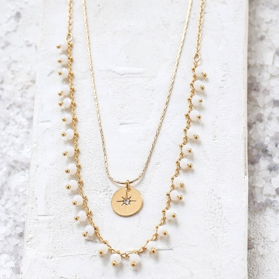 Collier Elsa blanc