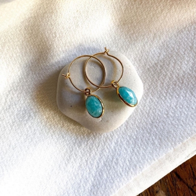 Boucle d'oreille Magali Amazonite