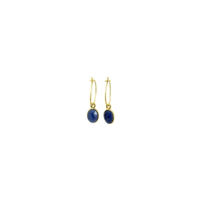 Boucle d'oreille Magali Saphir Bleu