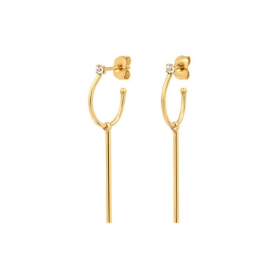 Créoles simples Scarlett cristal