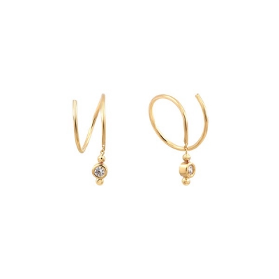 Boucles d'oreilles spirales Eclats