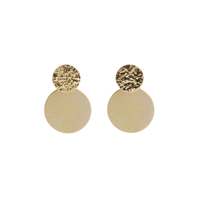 Boucles d'oreilles palais et disque mate 