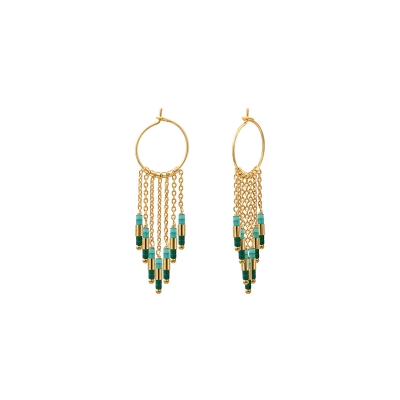 Boucles d'oreilles Folk PM Vert