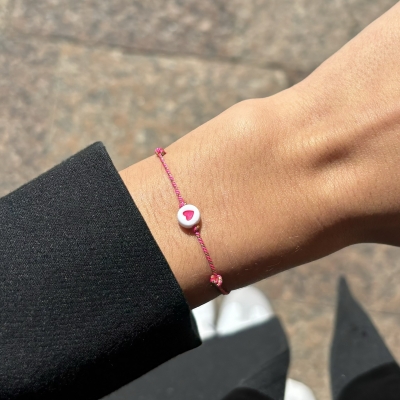 Bracelet Octobre Rose Framboise