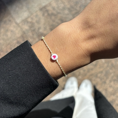 Bracelet Octobre Rose White