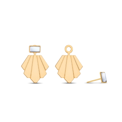 Boucles d'oreilles Gatsby Jacket transparentes