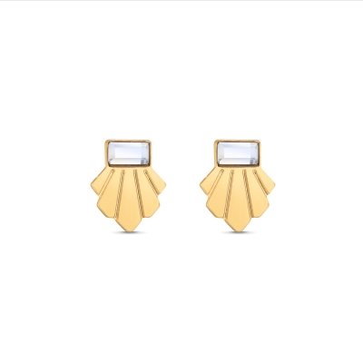 Boucles d'oreilles Gatsby Post transparentes