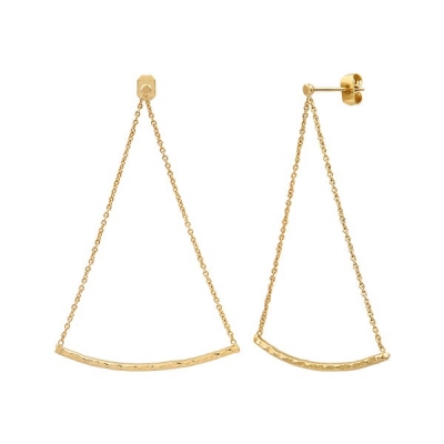 Boucles d'oreilles chaînes illusion