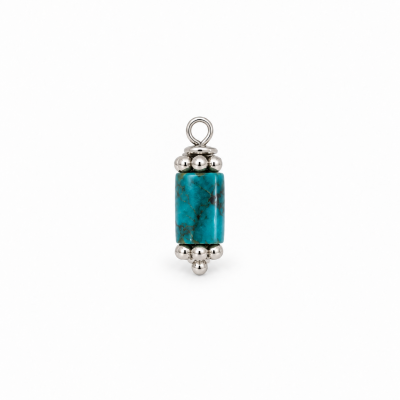 Pendentif Stone Turquoise plaqué argent
