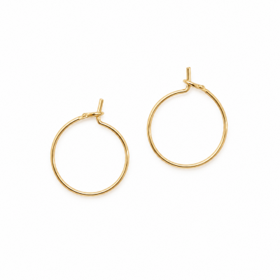 Créole 12 mm dorée à l'or fin