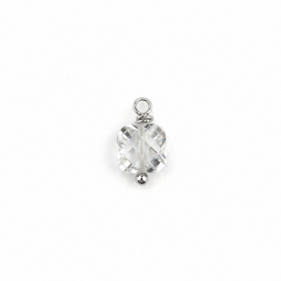 Pendentif Charlie Cristal plaqué argent