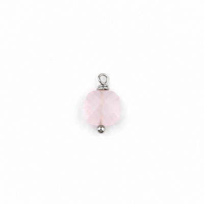 Pendentif Charlie Rose pâle plaqué argent