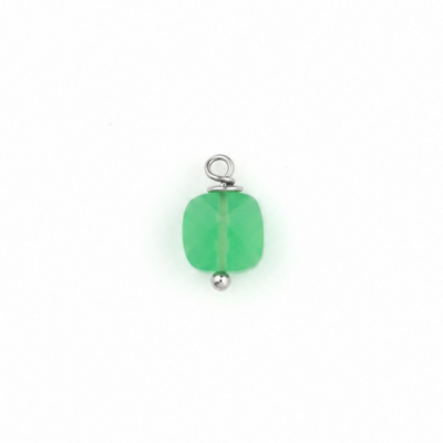 Pendentif Charlie Menthe plaqué argent