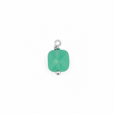 Pendentif Charlie Aigue Marine plaqué argent
