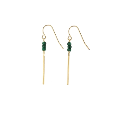 Boucles d'oreilles Mina Malachite 