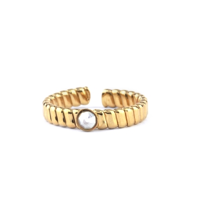 Bague Entellina cristal plaquée or
