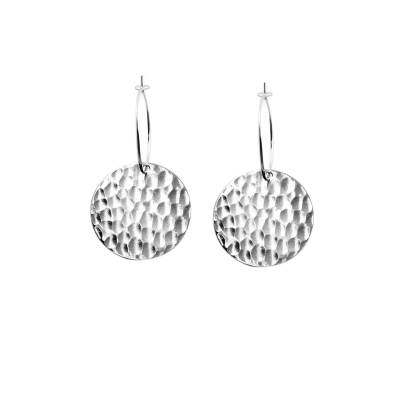 Grandes boucles d'oreilles Syracuse plaquées argent