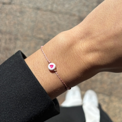 Bracelet Octobre Rose Pêche