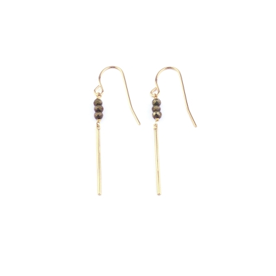 Boucles d'oreilles Mina Pyrite 