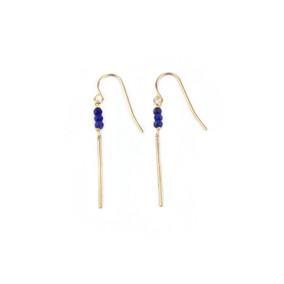 Boucles d'oreilles Mina Lapis lazuli 