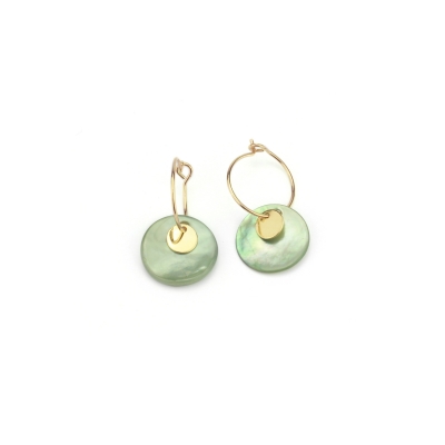 Boucles d'oreilles Shell opaline 