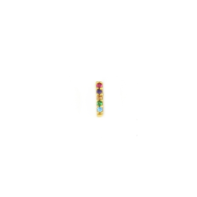 Boucle d'oreille Barette multicolore