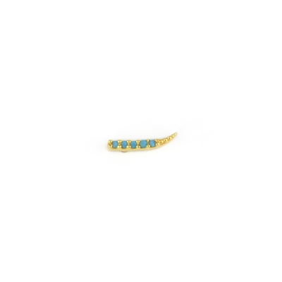 Boucle d'oreille Corne turquoise