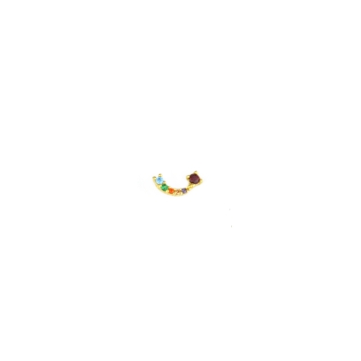 Boucle d'oreille Etoile Filante multicolore droite