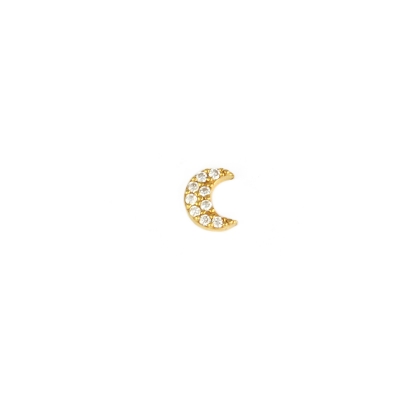 Boucle d'oreille Lune cristal