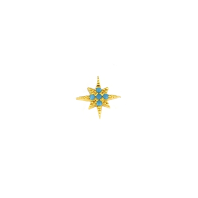Boucle d'oreille Etoile turquoise