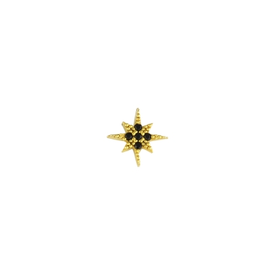 Boucle d'oreille Etoile noire