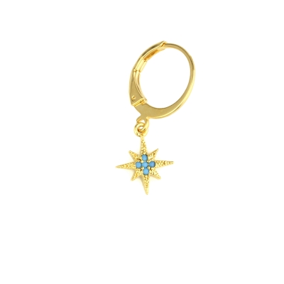 Mini créole Etoile turquoise