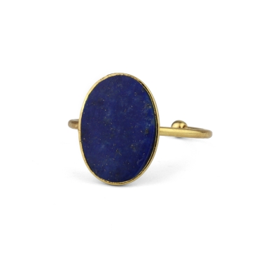 Bague Camille lapis lazuli plaquée or