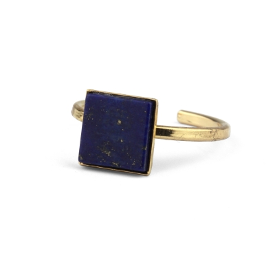 Bague Clémence lapis lazuli plaquée or