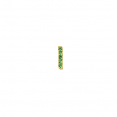Boucle d'oreille Barette verte
