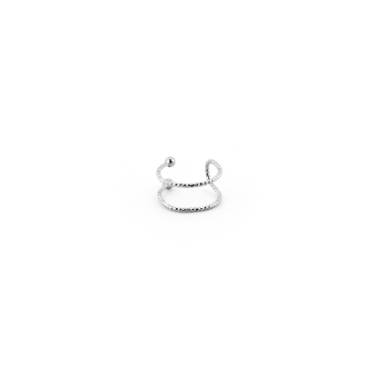 Cuff double diamanté plaqué argent