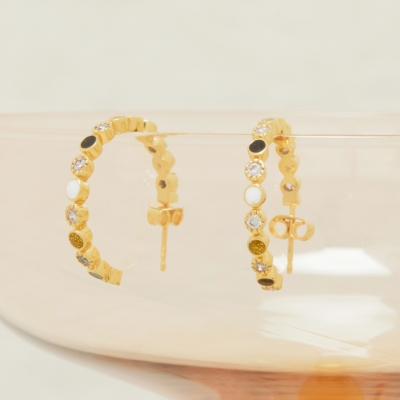 Boucles d'oreilles Gili Noir